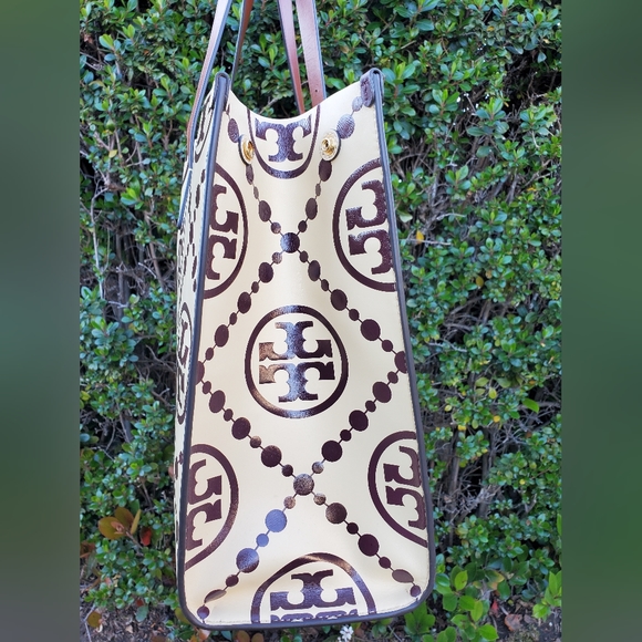 Tory Burch Monogram Leather Tote - Picture 5 of 15